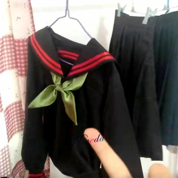 Novi Anime Demon Slayer Kimetsu ne Yaiba Cosplay Kostum Kamado Nezuko Makomo Japonskih Šolskih Uniformah Mornar Obleka Ženske Obleke