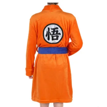 Odrasle Otroke, Kopalni Plašč Anime Cosplay Kostum Goku Kakarotto Kopel Haljo Sleepwear Vzorec Plišastih Robe Za Ženske, Moške, Otroke Boy