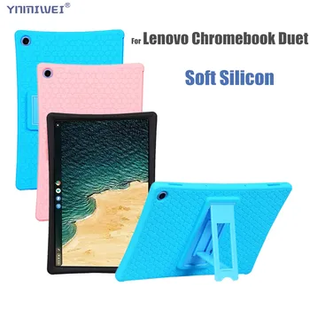 Ohišje za Lenovo Chromebook Duet CT-X636 10.1 palčni Tableta, Pokrovček Mehak Silikonski Stojalo Držalo Funda Primeru za Lenovo Duet Chromebook