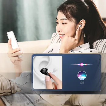Original Lenovo TW50 Brezžične Slušalke Bluetooth 5.0 Slušalke Zmanjšanje Hrupa Dual Stereo Bas Slušalka z Mikrofonom za Android/IOS