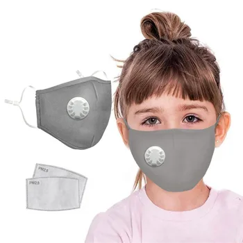 Otrok 1PC Usta Facemaske Z Ventili + 2 Filter Maske Respirator Dihalni Ventili Usta Pokrivajo Obraz, Usta Za Otroke