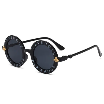 Otrok 2019 NOVE oblikovalec Krog Okvir sončna Očala Otroci Zlata čebela Otrok Očala UV400 Baby Poletje Očala Luštna Punca Očala