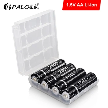 PALO 1,5 V AA+AAA Polnilne baterije 1,5 V AA 2800mWh+1,5 V AAA 900mWh Litij-1,5 V Baterija Za Uro Igrače Fotoaparat