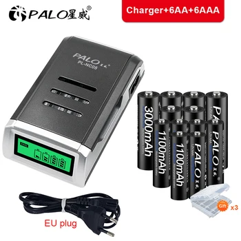 PALO AA+AAA Polnilne Baterije +1,2 V AA/AAA NI-MH Baterije Za Fotoaparat Igrača Avto Baterij Miške