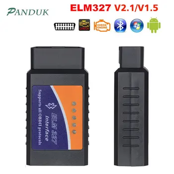 PANDUK ELM327 1,5 V Dagnostic Skener za Avto Bluetooth Escaner Obd2 2.1 V Avto Orodje za Diagnostiko, Android Avtomobilske Optičnega 2019