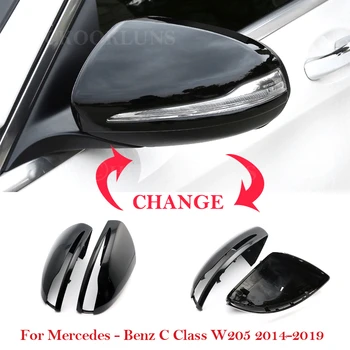 Pogled od zadaj Strani Avto Ogledala Pokrov za Mercedes Benz C Razred W205 2016 2017 2018 2019 Avto RearView Mirror Primeru Zajema
