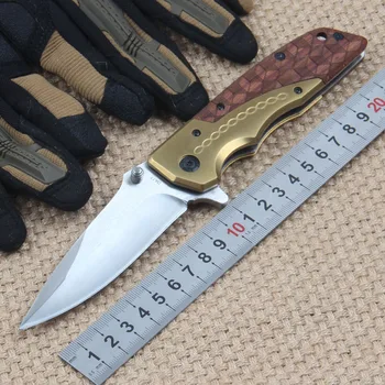 Pogumen Borec DA77 5Cr15Mov Taktično Folding Nož Pripomoček Lovski Nož Boj Jekla Prostem Preživetje Orodja