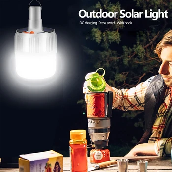 Polnilna LED Žarnice sončna brezplačno vodotesen daljinski upravljalnik prinaša dobička kamp svetlobe v sili na prostem BBQ pohodništvo noč trgu