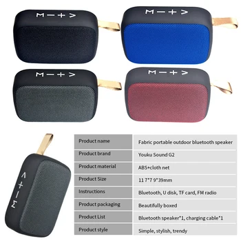 Polnilna Mini Brezžični Bluetooth Zvočnik podpira Bluetooth/USB/TF kartice/FM radio heavy Bass Prenosni Zunanji Zvočniki