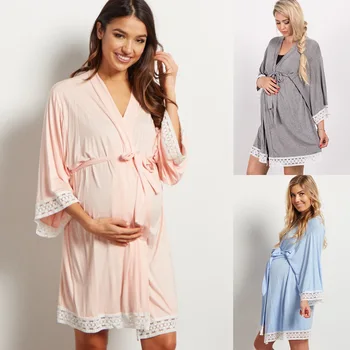 Porodniški Sleepwear zdravstvene Nege Nightgown Noseča Pižamo za Nosečnice Nosečnosti More Seksi Obleko Oblačila, Bombaž S-3XL