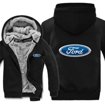 Pozimi Ford Hoodies Toplo Moški Modni Volne Linijskih Suknjič Ford Logotip Zgornji Del Trenirke Moški Plašč