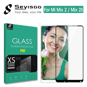 Prvotne Seyisoo 2.5 D HD Polno Kritje Zaščitnim Kaljenim Steklom Za Xiaomi Mi Mix 2 Xiomi Mi Mix 2S 0,3 mm 9H Screen Protector