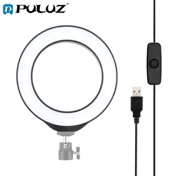 PULUZ 4.7 palčni USB Bela Svetloba LED Bliskavico Selfie Obroč Svetlobe Video Vlogging Fill Light Za Blogger