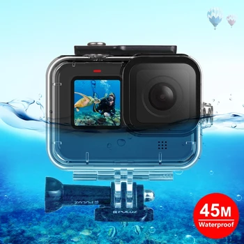 PULUZ za GoPro Hero 9 Črno Vodotesno Ohišje Primeru, 45m Podvodna Fotografija, Potapljanje Primeru za Junak 8 Črno Ohišje Lupino