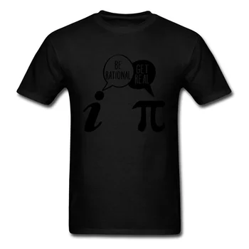 Racionalno bi Dobili Resnično Matematiko Pun Pi T-majice Bele Priljubljena Mens Tshirts Poletje Bombaž Krog Vratu Kratek Rokav T-Shirt Tiskanje