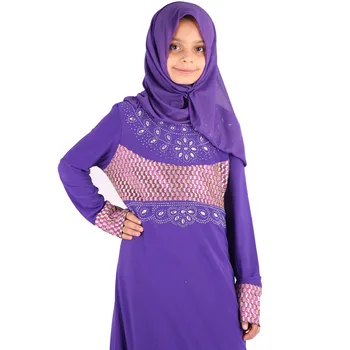 Ramadana Eid Mubarak, Dekleta, Otroci Abaya Turčija Muslimansko Obleko Otroci Tam Kaftan Dubaj Arabski Hidžab Obleko Abayas Caftan Islamska Oblačila