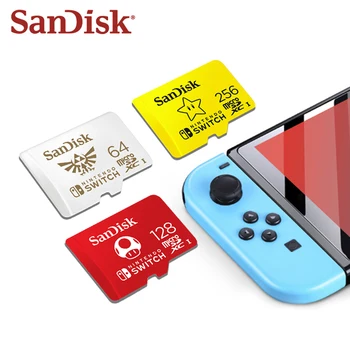 SanDisk NINTENDO STIKALO Micro SD Kartica 64GB 128GB 256GB micro SDXC UHS-I Pomnilniško Kartico do 100MB/s TF kartice za Nintendo Stikalo
