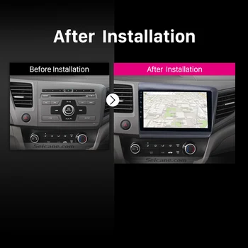 Seicane 9 inch Android 10.0 Quad core avtoradio, Predvajalnik za leto 2012 2013 Honda Civic GPS Navigacija z WIFI DVR