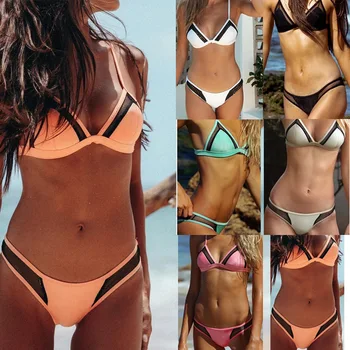 Seksi Bikini Ženske Push Up Kopalke Bikini Komplet 2020 Kopalke Dva Kosa Kopalke Biquini Brazilski Mozaik Očesa Plažo