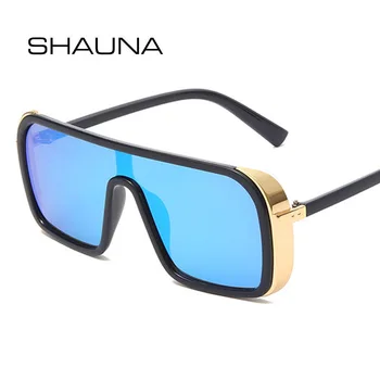 SHAUNA Oversize Enem Kosu Punk sončna Očala Ženske Retro Očala Odtenki Moških UV400
