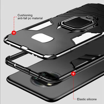 Shockproof Primeru Telefon Za Xiaomi Mi Poco X3 NFC M3 10T Pro Lite Flip Kovinski Zadnji Pokrov Xaomi Xiomi Poko 3X 3M PocoX3 NFC Oklep