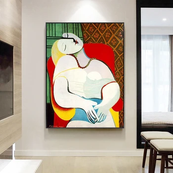Slavni slika Minimalističen Pablo Picasso-Sanje Povzetek Platno Stensko Slikarstvo Umetnost za Dnevni Sobi Doma Dekor (Brez Okvirja)