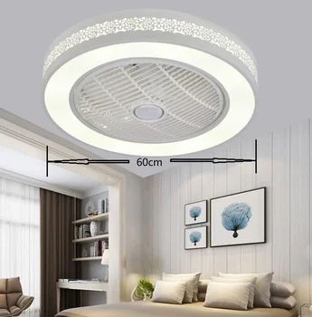Sodobno minimalistično belo pobarvane železa, stropni ventilator light crystal dekorativni akrilni LED osvetlitev 3000k/4000k/6500k fan lučka