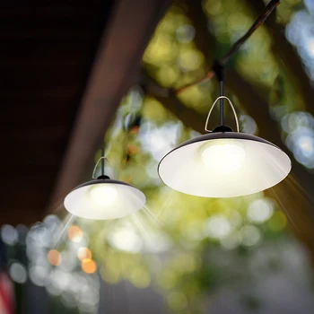 Sončne Svetlobe LED Žarnice Strop Verandi Sončna Luč Lestenec Z 9.8 FT Kabel Sončne luči Za Vrt, Dvorišče za Razsvetljavo