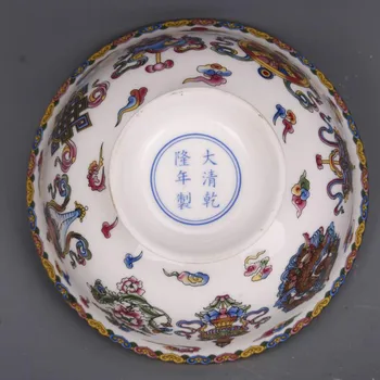 Starinsko Qing Qian Dolgo Jingdezhen Keramično Skledo Dekoracijo