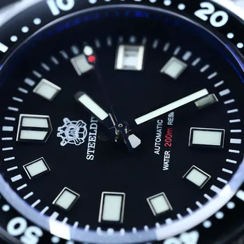 STEELDIVE 1970 NH35 Samodejni Watch 200 m Mehanska ura Luksuzni Sapphire Kristalno Jasne Potapljač Ure Moške