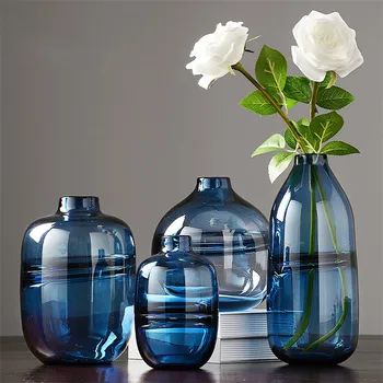 Steklena Vaza Dekoracijo Evropskem slogu Doma Okraski Nordijska Sodobno Minimalistično Mehka Dekorativna Vaza