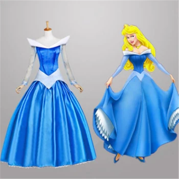 Trnuljčica Princesa Aurora Luksuzni Fantasy Odraslih Obleko Cosplay Kostum Za Noč Čarovnic, Božič Stranka Ženska Seksi Plašč Obleka Komplet