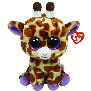 Ty Srčkan Živali, Vijolična Žirafa Z Zelene Oči Plišastih Igrač Lutka Božično Darilo 6