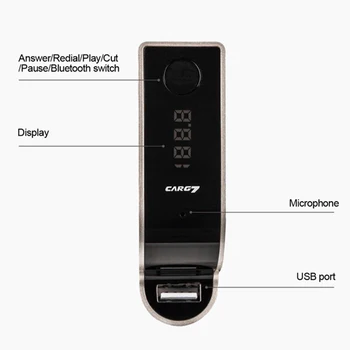 UKV-Oddajnik Avto Brezžična tehnologija Bluetooth 5.0 Radio FM Modulator Komplet 2.5 USB Avto Polnilnik, Prostoročno Aux Avdio za MP3 Predvajalnik