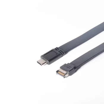 USB 3.1 Sprednji Plošči Glave Tip E MOŠKI-Tip C MOŠKI Motherboard Širitev Kabla, povezava z Računalnikom in priključek