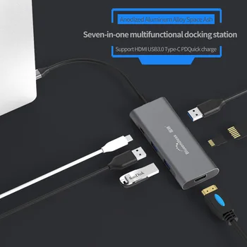 USB-Tip C C 3.1 za Ločevanje 3 Vrata USB C SREDIŠČE za Multi USB 3.0 SD TF Kartice za MacBook Pro Pribor USB C HUB