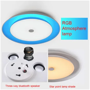 Uživajte bluetooth glasbe stropne svetilke Tri rog LED bluetooth stereo stropna luč 36W/48W/72W ping