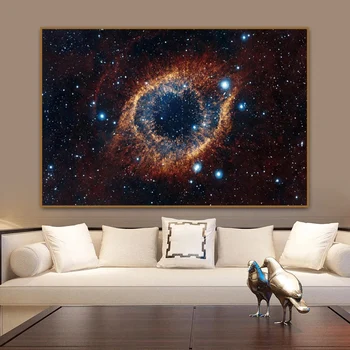 Vesolje Vesolje In Zvezde Platno Slikarstvo Zvezdnato Nebo Planet Plakatov in Fotografij Cuadros Wall Art Slik, Dnevna Soba Dekor