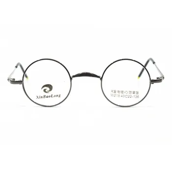 Vintage Majhne 40 mm Krog Eyeglass Okvirji Kovinski Polno Platišča Optični Rx lahko unisex Kratkovidnost Očala