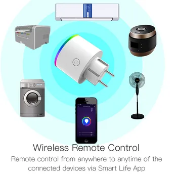 WiFi Smart Vtič v Vtičnico Brezžično električno Vtičnico Smart Life/Tuya App Remote Control Delo z Alexa Google Domov, Ni Hub Zahteva EU