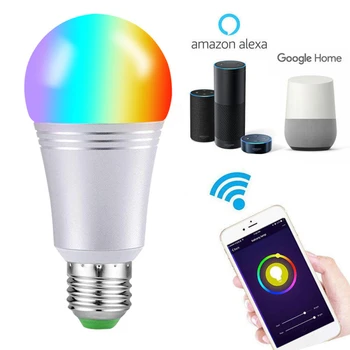 Wifi smart žarnica E14/E27 smart house telefon zatemnitev podporo Alexa Google IFTTT smart zvočnik glasovni nadzor 9W LED dekorativna luč