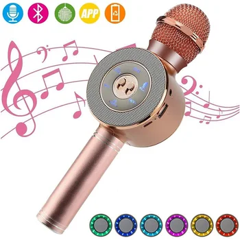 WS668 Brezžični Mikrofon za Bluetooth Karaoke Mikrofon Zvočnik TF Kartico/U Disk Glasbe Predvajanje Snemanje FM Radio, Mikrofon Zvočnik Pk Ws858