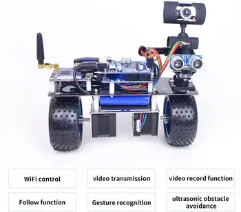 XiaoR Geek 2-Kolesni Self-Uravnoteženje Robot komplet, WiFi Smart Robot avto z 2-DOF Hd Kamera，Android/iOS APP PC Daljinski upravljalnik