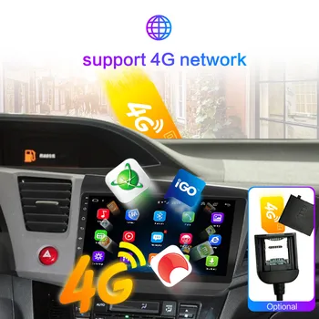 Za Honda Civic 2012 2013 Android 9.0 4G+64 G DSP ip-avtoradio Večpredstavnostna Video Predvajalnik Navigacija GPS 2 din autoradio