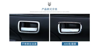 Za Mitsubishi Outlander 2013-2019 Chrome Notranje Zadeve Znotraj Vrat Ročaj Pokrov Ležišča Trim Okvir Avto Styling Nalepke, Dodatki