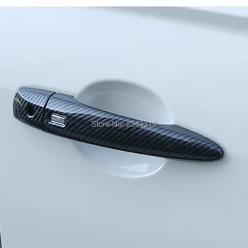 Za Nissan JUKE 2019 2020 Razkošno Chrome Ogljikovih Vlaken Vrat Ročaj Zajema zaščitnik Avto Nalepke Nalepke Styling Dodatki
