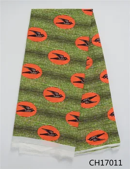Zelena Afriške Natisnjeni Šifon Tkanine Ne Pregleden Poliester Materiala Šifon Tekstil 5 Metrov