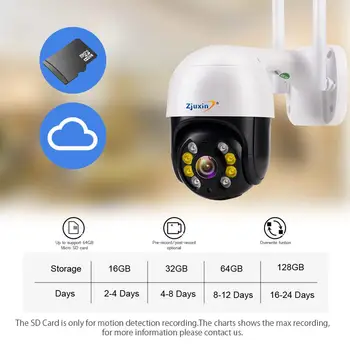 Zjuxin IP WiFi Kamera 2MP 1080P Brezžični PTZ Speed Dome CCTV IR Kamera Onvif Zunanji Varnostni Nadzor ipCam Camara zunanjost