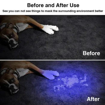 Črna LED UV Svetilko Blacklight hišni Ljubljenčki Urina in Madeže Detektor 395 nm LED Ultravijolično Blacklights za Psa&Cat Urina Posteljo Bug
