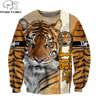 Živali Lepa Ljubezen Tiger 3D Vsem Natisnjeno Unisex Deluxe Moški pulover s kapuco Zip Majica Puloverju Športna Jakna Trenirke DW0288